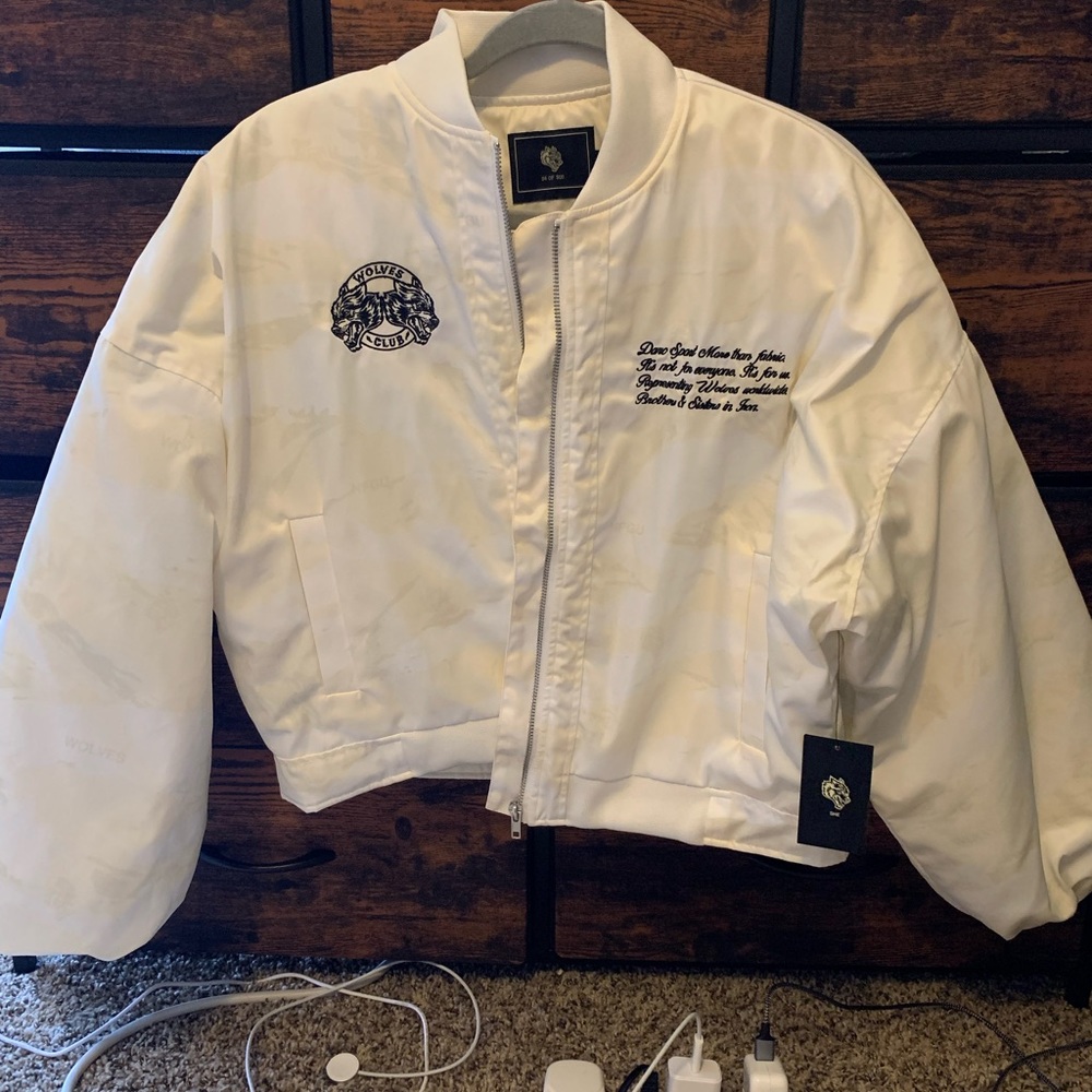 Darc Sport Off White Camo Bomber Jacket